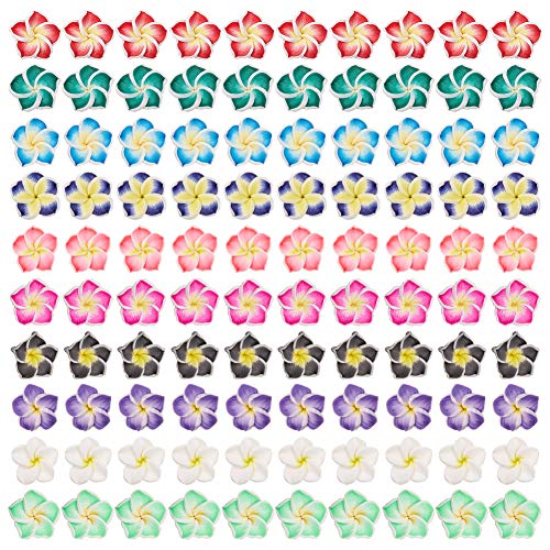 SUNNYCLUE 100 Stück 10-Farbige Tropische Polymer-Ton-Blumenperlen Plumeria-Harz-Cabochons Flatback-Perlen 5 Blütenblatt-Blumen-Charm-Perlen Mit Loch Für Schmuck-Ohrring-Herstellung Heimdekoration SUNNYCLUE 100 Stück 10-Farbige Tropische Polymer-Ton-Blumenperlen Plumeria-Harz-Cabochons Flatback-Perlen 5 Blütenblatt-Blumen-Charm-Perlen Mit Loch Für Schmuck-Ohrring-Herstellung Heimdekoration von SUNNYCLUE