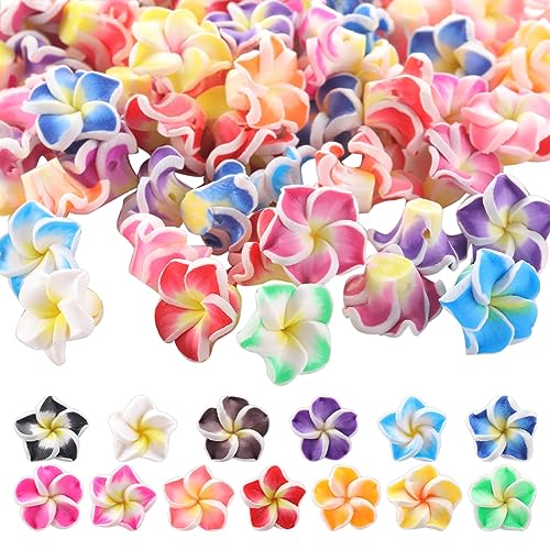 SUNNYCLUE 100 Stück Plumeria Perlen Aus Polymer Ton Handgefertigte Hawaiianische Plumeria Blumen 12x8 mm Flache Rückseite Florale Charms Sommerliche Bunte 3D Lose Abstandsperlen Für Die Schmuckherste SUNNYCLUE 100 Stück Plumeria Perlen Aus Polymer Ton Handgefertigte Hawaiianische Plumeria Blumen 12x8 mm Flache Rückseite Florale Charms Sommerliche Bunte 3D Lose Abstandsperlen Für Die Schmuckherste von SUNNYCLUE