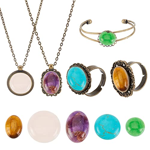 SUNNYCLUE 12 stücke DIY Steine Schmuck Cabochon Fassungen Lünette Armband Rohlinge Heilchakra Reiki Quarz Energie Edelsteine Verstellbare Ringe Halsketten Für Schmuckherstellung Kit Frauen Erwachsene SUNNYCLUE 12 stücke DIY Steine Schmuck Cabochon Fassungen Lünette Armband Rohlinge Heilchakra Reiki Quarz Energie Edelsteine Verstellbare Ringe Halsketten Für Schmuckherstellung Kit Frauen Erwachsene von SUNNYCLUE