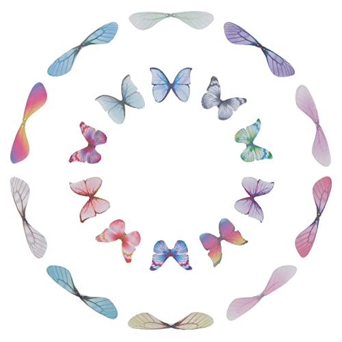 SUNNYCLUE 120 Stück 20 Stile Libelle Flügel Charms Fliegende Schmetterlingsflügel Anhänger Polyester Stoff Flügel Ornament Zubehör Für DIY Schmuck Basteln Ohrring Halskette Haarspange Dekoration SUNNYCLUE 120 Stück 20 Stile Libelle Flügel Charms Fliegende Schmetterlingsflügel Anhänger Polyester Stoff Flügel Ornament Zubehör Für DIY Schmuck Basteln Ohrring Halskette Haarspange Dekoration von SUNNYCLUE