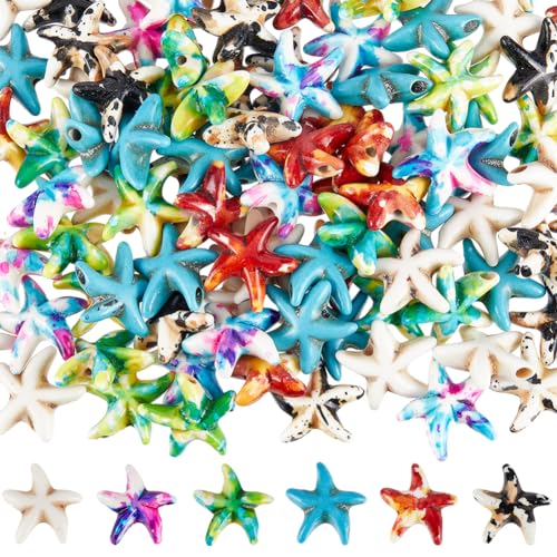SUNNYCLUE 120 Stück 6 Farben Türkisfarbene Seestern Perlen Meerestier Perlen Sommer Hawaii Strand Meeresleben Bunte Glücks Edelstein Abstandshalter Perlen Lose Perlen In Großpackung Für Die Schmuckher SUNNYCLUE 120 Stück 6 Farben Türkisfarbene Seestern Perlen Meerestier Perlen Sommer Hawaii Strand Meeresleben Bunte Glücks Edelstein Abstandshalter Perlen Lose Perlen In Großpackung Für Die Schmuckher von SUNNYCLUE