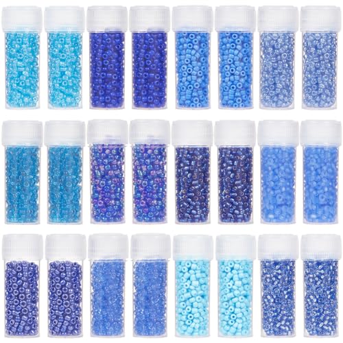 SUNNYCLUE 120g 12/0 Rocailles Perlen 2mm Blaue Glasperle Ozean Meer Sommer Hawaii Kleine Ponyperlen Mini Bastelperle Runde Lose Abstandsperlen Zur Schmuckherstellung DIY Ohrringe Freundschaftsarmband von SUNNYCLUE