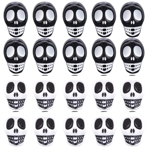 SUNNYCLUE 160 Stück Halloween Perlen Totenkopf Skelett Perlen 13mm Weiß/Schwarz Acryl Feiertags Totenköpfe In Skelettform Mini Abstandshalter Charm Perlen Für Armbänder Schmuckherstellung Halsketten D SUNNYCLUE 160 Stück Halloween Perlen Totenkopf Skelett Perlen 13mm Weiß/Schwarz Acryl Feiertags Totenköpfe In Skelettform Mini Abstandshalter Charm Perlen Für Armbänder Schmuckherstellung Halsketten D von SUNNYCLUE