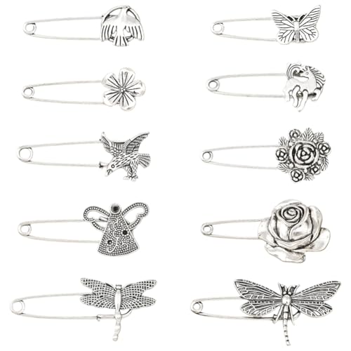 SUNNYCLUE 20 Stück 10 Stile Silber Kiltnadeln Dekorative Sicherheitsnadel Metall Tier Pflanze Schmetterling Florid Libelle Vögel Einhörner Taillenspanner Knopf Brosche Für Pullover Kleidung Kleider Zu SUNNYCLUE 20 Stück 10 Stile Silber Kiltnadeln Dekorative Sicherheitsnadel Metall Tier Pflanze Schmetterling Florid Libelle Vögel Einhörner Taillenspanner Knopf Brosche Für Pullover Kleidung Kleider Zu von SUNNYCLUE