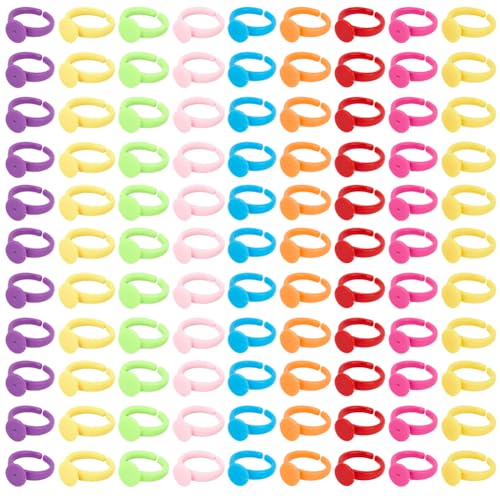 SUNNYCLUE 200 Stück Cabochon Ringrohlinge Verstellbare Ringrohlinge Bunte Offene Fingerringsockel Aus Acryl Tablettfassungen Komponenten Mit 9mm Rundem Pad Für Die Schmuckherstellung Ringe DIY Basteln SUNNYCLUE 200 Stück Cabochon Ringrohlinge Verstellbare Ringrohlinge Bunte Offene Fingerringsockel Aus Acryl Tablettfassungen Komponenten Mit 9mm Rundem Pad Für Die Schmuckherstellung Ringe DIY Basteln von SUNNYCLUE