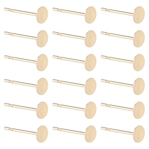 SUNNYCLUE 200 Stück Echte 24K Vergoldete Flache Ohrstecker Aus Edelstahl Ohrstecker Beschläge Blanke Runde Ohrstecker Kleines Tablett 4mm Ohrstecker Zur Schmuckherstellung Ohrringzubehör DIY Bastelar SUNNYCLUE 200 Stück Echte 24K Vergoldete Flache Ohrstecker Aus Edelstahl Ohrstecker Beschläge Blanke Runde Ohrstecker Kleines Tablett 4mm Ohrstecker Zur Schmuckherstellung Ohrringzubehör DIY Bastelar von SUNNYCLUE
