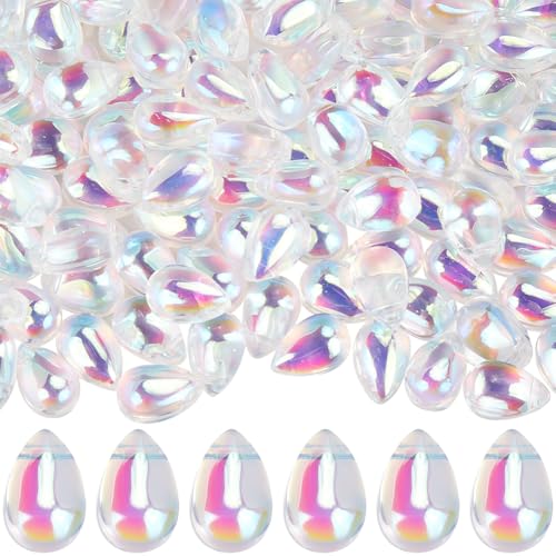 SUNNYCLUE 200 Stück Glasperlen In Tropfenform Wassertropfen Perlen Transparent Klare ab Farbe Kleine Tropfenform Lose Abstandshalter Oben Gebohrte Perle Zur Schmuckherstellung Halsketten Für Damen Sta SUNNYCLUE 200 Stück Glasperlen In Tropfenform Wassertropfen Perlen Transparent Klare ab Farbe Kleine Tropfenform Lose Abstandshalter Oben Gebohrte Perle Zur Schmuckherstellung Halsketten Für Damen Sta von SUNNYCLUE