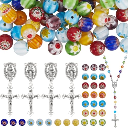 SUNNYCLUE 228 Stück Rosenkranz Bastelset Rosenkranzkreuze Kruzifix Anhänger Oster Kronleuchter Komponenten Verbindungsanhänger Millefiori Lampwork Glasperlen Für Die Schmuckherstellung Zubehör DIY Hal SUNNYCLUE 228 Stück Rosenkranz Bastelset Rosenkranzkreuze Kruzifix Anhänger Oster Kronleuchter Komponenten Verbindungsanhänger Millefiori Lampwork Glasperlen Für Die Schmuckherstellung Zubehör DIY Hal von SUNNYCLUE