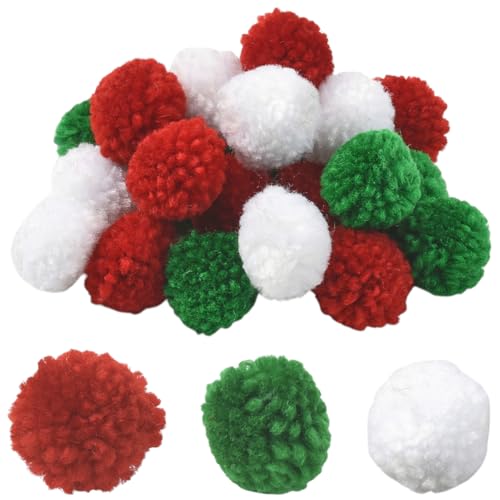SUNNYCLUE 24 Stück 3 Farben 25mm Weihnachts Pompon Bälle Bastel Pompons Groß Polyester Rot Grün Weiß Rund Flauschig Kleine Winter Pompons Zum Basteln Selbermachen Kreative Hüte Kunst Urlaubsbedarf SUNNYCLUE 24 Stück 3 Farben 25mm Weihnachts Pompon Bälle Bastel Pompons Groß Polyester Rot Grün Weiß Rund Flauschig Kleine Winter Pompons Zum Basteln Selbermachen Kreative Hüte Kunst Urlaubsbedarf von SUNNYCLUE
