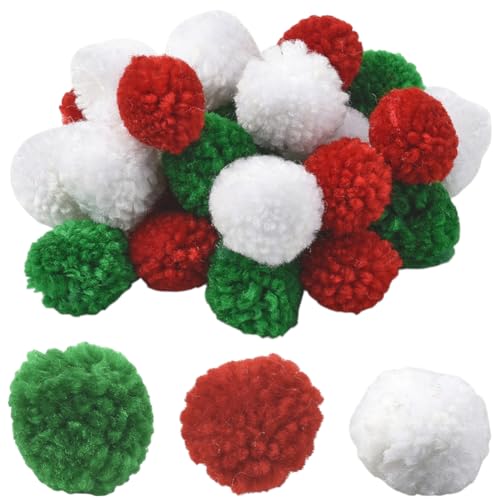 SUNNYCLUE 24 Stück 3 Farben Weihnachts Pompon Bälle Rote Und Grüne Pompons 30mm Weiß Weich Flauschig Flauschige Dekorationen Pompon Bälle Für Kunst Und Handwerk Urlaubsdekor DIY Kostümparty SUNNYCLUE 24 Stück 3 Farben Weihnachts Pompon Bälle Rote Und Grüne Pompons 30mm Weiß Weich Flauschig Flauschige Dekorationen Pompon Bälle Für Kunst Und Handwerk Urlaubsdekor DIY Kostümparty von SUNNYCLUE