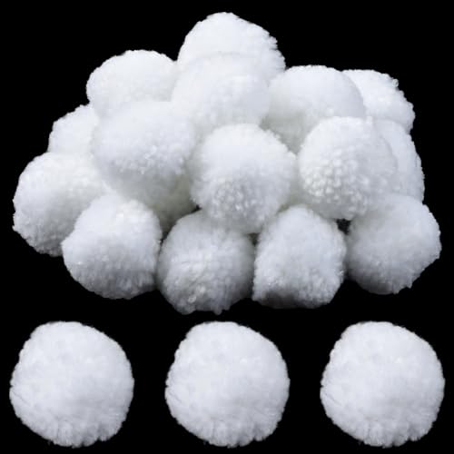 SUNNYCLUE 24 Stück Weiße Pom Bälle Aus Wolle 4cm Weicher Filz Flauschig Rund Handgefertigt Dekoration Zum Aufhängen Feiertagsgirlande Ornamente Ball Für Heimwerker Kunst Handwerk Zuhause Party Weihnac SUNNYCLUE 24 Stück Weiße Pom Bälle Aus Wolle 4cm Weicher Filz Flauschig Rund Handgefertigt Dekoration Zum Aufhängen Feiertagsgirlande Ornamente Ball Für Heimwerker Kunst Handwerk Zuhause Party Weihnac von SUNNYCLUE
