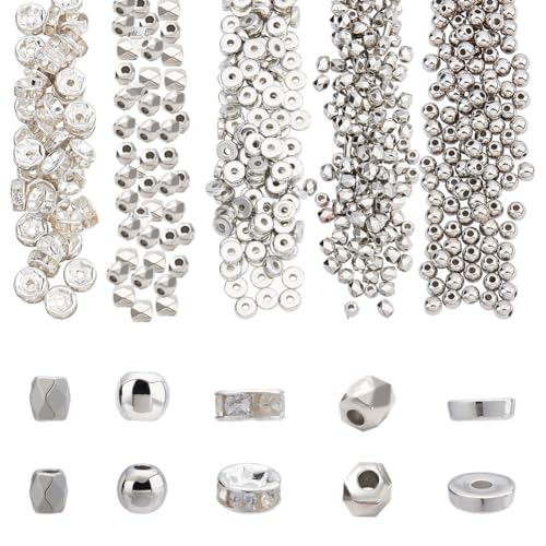SUNNYCLUE 3140Stück 5Stile Silber Zwischenperlen Sortierte Würfel Quadratisch Flach Rund Kunststoffkugeln Eisen Strass Kristall Lose Abstandshalter Für Schmuckherstellung Halsketten DIY Bastelzubehör SUNNYCLUE 3140Stück 5Stile Silber Zwischenperlen Sortierte Würfel Quadratisch Flach Rund Kunststoffkugeln Eisen Strass Kristall Lose Abstandshalter Für Schmuckherstellung Halsketten DIY Bastelzubehör von SUNNYCLUE