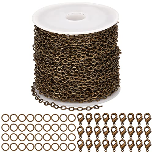 SUNNYCLUE 32.8 Fuß/ 10 m Antik Bronze Kette Massenkabel Panzerketten Messingketten Für Die Schmuckherstellung Kettenglieder 100 Eisen Biegeringe 30 Messing Karabinerverschlüsse Halsketten Armband Chok SUNNYCLUE 32.8 Fuß/ 10 m Antik Bronze Kette Massenkabel Panzerketten Messingketten Für Die Schmuckherstellung Kettenglieder 100 Eisen Biegeringe 30 Messing Karabinerverschlüsse Halsketten Armband Chok von SUNNYCLUE