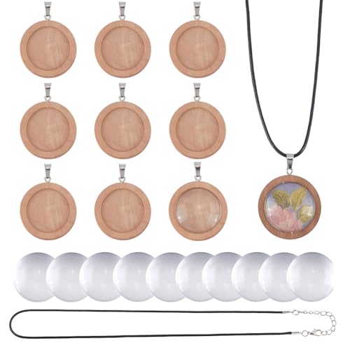 SUNNYCLUE 36 Stück Cabochon Halsketten Set Lünetten Anhängerschalen Holz Anhängerschale Holz Cabochon Rohlinge Flache Runde Holz Anhängersockel Mit Glas Cabochons Lünettenfassungen Für Schmuckherstell SUNNYCLUE 36 Stück Cabochon Halsketten Set Lünetten Anhängerschalen Holz Anhängerschale Holz Cabochon Rohlinge Flache Runde Holz Anhängersockel Mit Glas Cabochons Lünettenfassungen Für Schmuckherstell von SUNNYCLUE