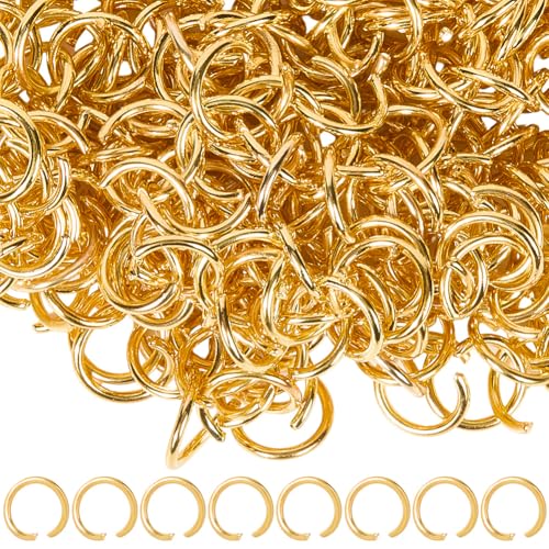 SUNNYCLUE 360 Stück Goldener Biegering Offene Spaltringe 10mm Metall Eisen Runde Schlaufe Kreis 14mm Dick Verbindungsstück Öffner Armband Halskette Reparaturzubehör Für Die Schmuckherstellung Schlüss SUNNYCLUE 360 Stück Goldener Biegering Offene Spaltringe 10mm Metall Eisen Runde Schlaufe Kreis 14mm Dick Verbindungsstück Öffner Armband Halskette Reparaturzubehör Für Die Schmuckherstellung Schlüss von SUNNYCLUE