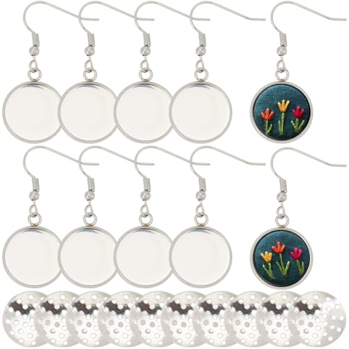 SUNNYCLUE 40 Set Stickset Für Die Herstellung von Ohrringen Stickanhänger Rohling Cabochon Ohrringrohlinge Mit 304 Ohrhaken Aus Edelstahl Runde Anhängerschalen Für Die Schmuckherstellungssets DIY Bast SUNNYCLUE 40 Set Stickset Für Die Herstellung von Ohrringen Stickanhänger Rohling Cabochon Ohrringrohlinge Mit 304 Ohrhaken Aus Edelstahl Runde Anhängerschalen Für Die Schmuckherstellungssets DIY Bast von SUNNYCLUE