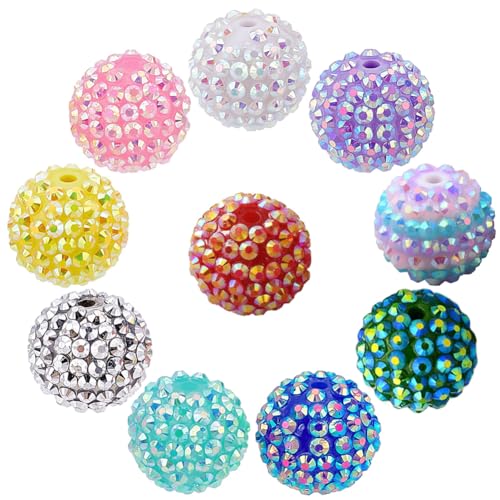 SUNNYCLUE 40 Stück 10 Stil Harz Strass Perlen Chunk Perlen Acryl Runde Beads 20mm Grobstrick Beads Für Die Schmuckherstellung Große Harz Perlmut Beeren Abstandhalter Armbänder Ohrringe Gemischte SUNNYCLUE 40 Stück 10 Stil Harz Strass Perlen Chunk Perlen Acryl Runde Beads 20mm Grobstrick Beads Für Die Schmuckherstellung Große Harz Perlmut Beeren Abstandhalter Armbänder Ohrringe Gemischte von SUNNYCLUE