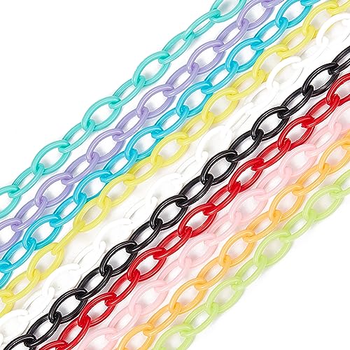 SUNNYCLUE 40 Stück Bunte Schmuckkette Kunststoffketten Glieder ABS Acryl Kabel Panzerkette Vogelspielzeug Schwarz Weiß Gelb Rosa Gliederketten Für Die Schmuckherstellung Kette Vogelkäfig DIY Halskett SUNNYCLUE 40 Stück Bunte Schmuckkette Kunststoffketten Glieder ABS Acryl Kabel Panzerkette Vogelspielzeug Schwarz Weiß Gelb Rosa Gliederketten Für Die Schmuckherstellung Kette Vogelkäfig DIY Halskett von SUNNYCLUE