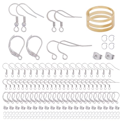 SUNNYCLUE 421 Stück Creolen Ohrring Zubehör Aus Edelstahl Silberfarbene Ohrringhaken Sets Set Zur Herstellung Kleiner Französischer Ohrringe Mit Fisch Hebelhaken Ohrhaken Für Frauen Und Erwachsene Zub SUNNYCLUE 421 Stück Creolen Ohrring Zubehör Aus Edelstahl Silberfarbene Ohrringhaken Sets Set Zur Herstellung Kleiner Französischer Ohrringe Mit Fisch Hebelhaken Ohrhaken Für Frauen Und Erwachsene Zub von SUNNYCLUE