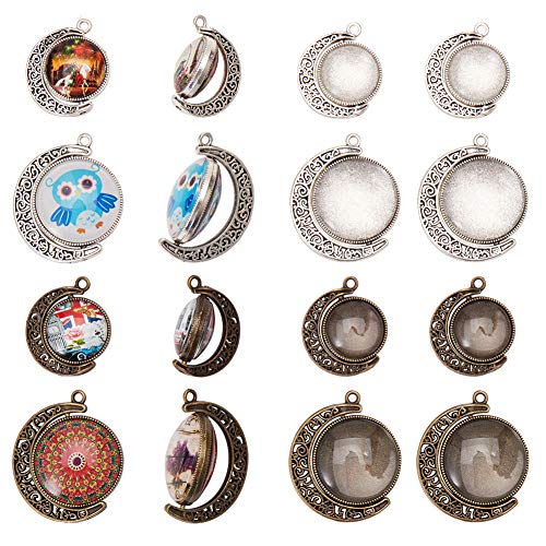 SUNNYCLUE 48 stücke 2 Größe Mondrotation Tabletts Anhänger Tabletts Schmuck Lünette Rohlinge Silber Cabochon Basis Schmuckzubehör für DIY Halskette Anhänger Schmuckherstellung Nickelfrei SUNNYCLUE 48 stücke 2 Größe Mondrotation Tabletts Anhänger Tabletts Schmuck Lünette Rohlinge Silber Cabochon Basis Schmuckzubehör für DIY Halskette Anhänger Schmuckherstellung Nickelfrei von SUNNYCLUE
