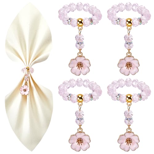 SUNNYCLUE 8 Set Serviettenringe Mit Blumenmotiv Serviettenhalterringe Serviettenhalterschnalle Valentinstag Romantische Rosa Glasperlen Liebesperlen Serviettenring Für Weihnachten Hochzeit Abendessen SUNNYCLUE 8 Set Serviettenringe Mit Blumenmotiv Serviettenhalterringe Serviettenhalterschnalle Valentinstag Romantische Rosa Glasperlen Liebesperlen Serviettenring Für Weihnachten Hochzeit Abendessen von SUNNYCLUE