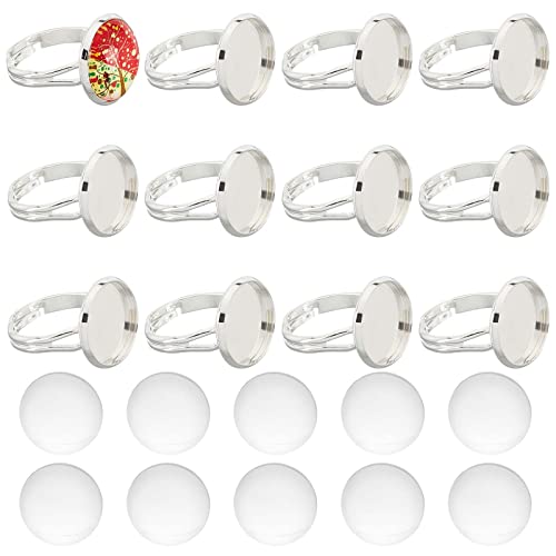 SUNNYCLUE 80 Stück Cabochon Ring Rohlinge Verstellbare Ringbasis 14 mm Glas Cabochons Blanko Lünette Tabletts Flache Tablettringe Fassungen Cabochon Fingerringe Für Schmuckherstellung Kit Damen Erwach SUNNYCLUE 80 Stück Cabochon Ring Rohlinge Verstellbare Ringbasis 14 mm Glas Cabochons Blanko Lünette Tabletts Flache Tablettringe Fassungen Cabochon Fingerringe Für Schmuckherstellung Kit Damen Erwach von SUNNYCLUE