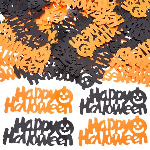 SUNNYCLUE 800~1200 Stück Konfetti Tischstreuer Halloween Konfetti Klein Glitzernd Kunststoff Schwarz Orange Streusel Tischstreuer Wort Konfetti Für Happy Halloween Party Geschenke Tischdekoration SUNNYCLUE 800~1200 Stück Konfetti Tischstreuer Halloween Konfetti Klein Glitzernd Kunststoff Schwarz Orange Streusel Tischstreuer Wort Konfetti Für Happy Halloween Party Geschenke Tischdekoration von SUNNYCLUE