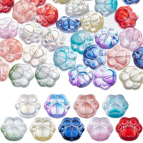 SUNNYCLUE 9 FARBEN 54 Stück Glasperlen Mit Pfotenabdruck Süßer Makaron Bunte Katze Haustier Hund Bär Tierfußabdruck Mini Transparente Lose Abstandsperlen Bulk Für Die Schmuckherstellung Perlenset Armb SUNNYCLUE 9 FARBEN 54 Stück Glasperlen Mit Pfotenabdruck Süßer Makaron Bunte Katze Haustier Hund Bär Tierfußabdruck Mini Transparente Lose Abstandsperlen Bulk Für Die Schmuckherstellung Perlenset Armb von SUNNYCLUE