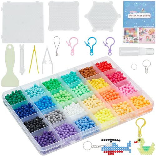 SUNNYCLUE Bügelperlen Set In 24 Farbe Bügelperlen Wasserperlen Große Mengen Magische Wasserperlen Bunte Kunststoffperlen Keine Hitze Bügelfreie Perlen Zum Basteln DIY Weihnachts Feiertags Und Geburt von SUNNYCLUE