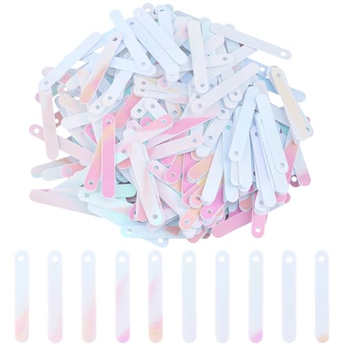 SUNNYCLUE Flache Pailletten, PVC-Pailletten, Großpackung, helles Cyan, lang, oval, glänzend, Stickerei, lose Löcher, Nähen, Ornamente, Spangles für Bastelarbeiten, Schmuckherstellung, Hochzeit von SUNNYCLUE