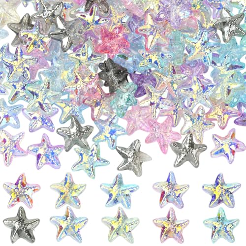 SUNNYCLUE Glasperlen mit Seesternmotiv, 100 Stück, 10 Farben, für Sommer, Ozean, Strand, Tier, glänzend, handgefertigt, lose Abstandshalter, Charms für Schmuckherstellung, Armbänder, Halsketten SUNNYCLUE Glasperlen mit Seesternmotiv, 100 Stück, 10 Farben, für Sommer, Ozean, Strand, Tier, glänzend, handgefertigt, lose Abstandshalter, Charms für Schmuckherstellung, Armbänder, Halsketten von SUNNYCLUE