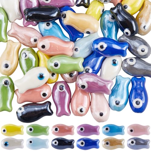 SUNNYCLUE Keramikperlen, tropische Fischperlen, Ozean, Meer, Marine, hell, glasiert, bunt, niedlich, Porzellan-Abstandshalter für Schmuckherstellung, DIY, Handwerk, Halskette, Armband, Damen SUNNYCLUE Keramikperlen, tropische Fischperlen, Ozean, Meer, Marine, hell, glasiert, bunt, niedlich, Porzellan-Abstandshalter für Schmuckherstellung, DIY, Handwerk, Halskette, Armband, Damen von SUNNYCLUE