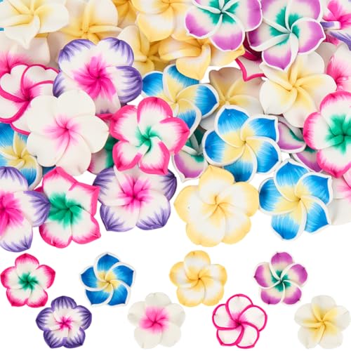 SUNNYCLUE Plumeria-Perlen, Blumenperlen, Großpackung, 25 mm, Hawaii, Sommer, Meer, Strand, große Polymer-Ton, weiß-gelbe Blüte, Blumenperlen für Armbandherstellung, Schlüsselanhänger, Frauengeschenke, SUNNYCLUE Plumeria-Perlen, Blumenperlen, Großpackung, 25 mm, Hawaii, Sommer, Meer, Strand, große Polymer-Ton, weiß-gelbe Blüte, Blumenperlen für Armbandherstellung, Schlüsselanhänger, Frauengeschenke, von SUNNYCLUE