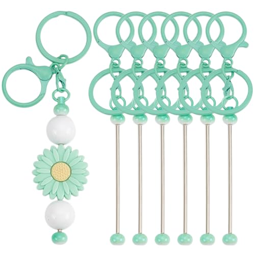 SUNNYCLUE Schlüsselanhänger Mit Perlen 10 Schlüsselanhänger Stangen Mit 10 Schlüsselanhänger Verschlüssen Blanke Schlüsselanhänger Mit Metallperlen Schlüsselanhänger Stangen Mit Perlen Für Die Schmuck von SUNNYCLUE