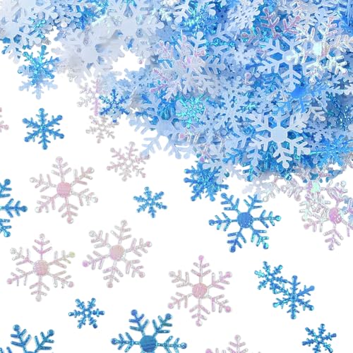 SUNNYCLUE Schneeflocken-Konfetti, Winter-Pailletten, Schneeflocken, Konfetti, weiß, blau, Kunststoff, Pailletten, Weihnachten, Schnee, Glitzer, für Hochzeit, Geburtstag, Urlaub, Feier, Party SUNNYCLUE Schneeflocken-Konfetti, Winter-Pailletten, Schneeflocken, Konfetti, weiß, blau, Kunststoff, Pailletten, Weihnachten, Schnee, Glitzer, für Hochzeit, Geburtstag, Urlaub, Feier, Party von SUNNYCLUE
