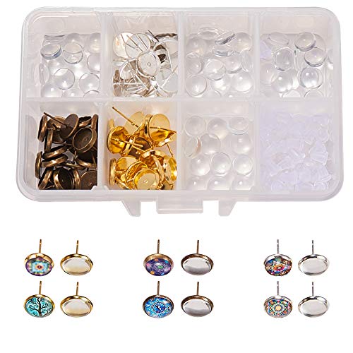 SUNNYCLUE 1 Box 120Stück 8mm DIY 30Paar Cabochon Anhänger Ohrstecker Bastelset Kit zur Schmuckherstellung Lünette Ohrring Einstellungen mit Klarglas Cabochons Ohrringhaken Frauen Erwachsene 3Farbe SUNNYCLUE 1 Box 120Stück 8mm DIY 30Paar Cabochon Anhänger Ohrstecker Bastelset Kit zur Schmuckherstellung Lünette Ohrring Einstellungen mit Klarglas Cabochons Ohrringhaken Frauen Erwachsene 3Farbe von SUNNYCLUE