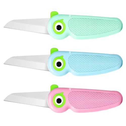 3 Stk Tragbares Obstschneider aus Keramik, Keramik Schälmesser, Mini Obstmesser, Faltbare Obstschälmesser, für Reisen, Camping 3 Stk Tragbares Obstschneider aus Keramik, Keramik Schälmesser, Mini Obstmesser, Faltbare Obstschälmesser, für Reisen, Camping von SUNOYA