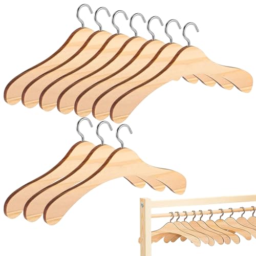 SUNOYA Baby Kleiderbügel aus Holz, 10 Stück 15cm Holzpuppen Kleiderbügel, Puppenkleiderbügel, Kleiderbügel für Puppen, Baby Puppenzubehör Kinderkleiderbügel Kleiderschränke für Kleidung Hosen SUNOYA Baby Kleiderbügel aus Holz, 10 Stück 15cm Holzpuppen Kleiderbügel, Puppenkleiderbügel, Kleiderbügel für Puppen, Baby Puppenzubehör Kinderkleiderbügel Kleiderschränke für Kleidung Hosen von SUNOYA
