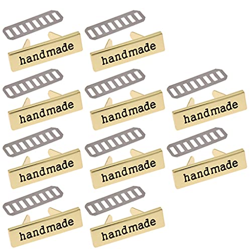 SUNPRETTY Handgefertigte Etiketten aus Metall, für Kleidung, Jeans, Schuhe, Taschen, Kleidung, rechteckig, handgefertigt, 10 Stück SUNPRETTY Handgefertigte Etiketten aus Metall, für Kleidung, Jeans, Schuhe, Taschen, Kleidung, rechteckig, handgefertigt, 10 Stück von SUNPRETTY