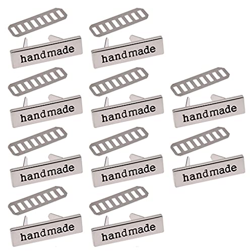SUNPRETTY Handgefertigte Etiketten aus Metall, für Kleidung, Jeans, Schuhe, Taschen, Kleidung, rechteckig, handgefertigt, 10 Stück SUNPRETTY Handgefertigte Etiketten aus Metall, für Kleidung, Jeans, Schuhe, Taschen, Kleidung, rechteckig, handgefertigt, 10 Stück von SUNPRETTY