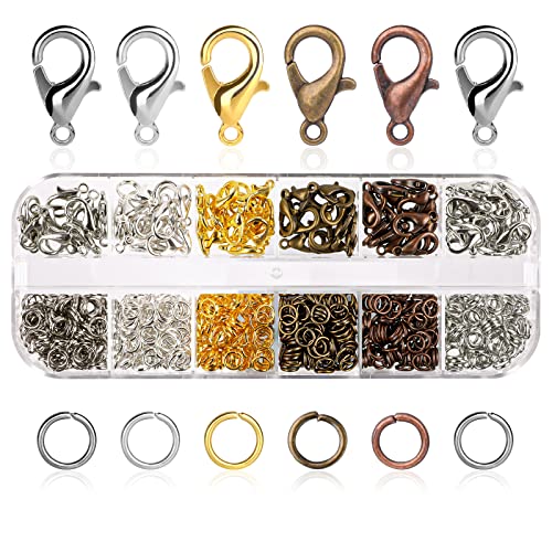 Kettenverschluss, 6 Farben Armband Verschluss,Schmuckverschluss für Schmuckherstellung, DIY Ohrring Armband Halskette Anhänger (720) von SUNRIZ