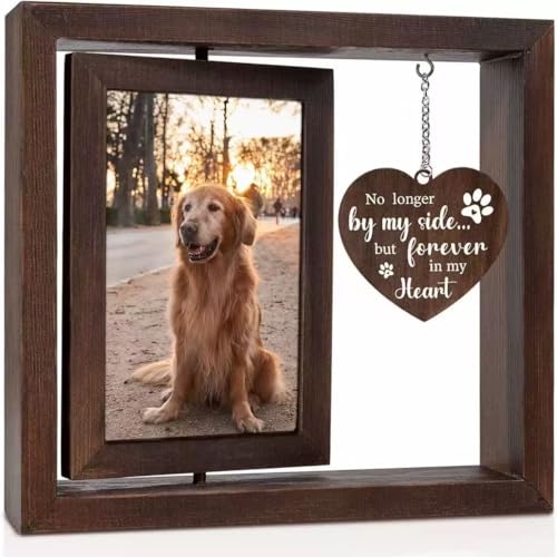 Erinnerung Hund Katze Bilderrahmen, Holz Bilderrahmen mit Gedenkbedeutung,Geschenk für Hundebesitzer Katzenbesitzer,Gedenkrahmen für Verlust von Haustier, Verlust Sympathie Geschenk,Tischdekoration von SUNSIERWEI