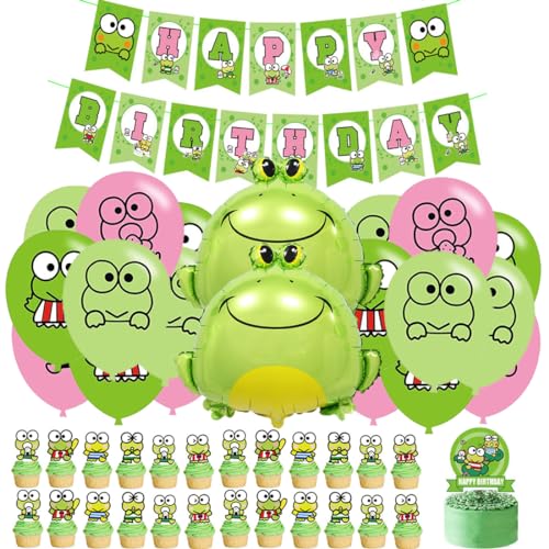 SUNSK Frosch Luftballons Geburtstagsballons Tier Runde Latexballon Frosch Helium Folienballon Happy Birthday Girlande Kuchen Topper Geburtstag Deko für Kinder, 46 Stück SUNSK Frosch Luftballons Geburtstagsballons Tier Runde Latexballon Frosch Helium Folienballon Happy Birthday Girlande Kuchen Topper Geburtstag Deko für Kinder, 46 Stück von SUNSK