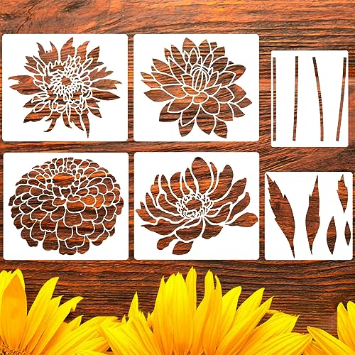 SUNVERSE Blumenschablonen zum Bemalen, 35,6 cm, für Wände, Garten, Zaun, Holz, Möbelstoffe SUNVERSE Blumenschablonen zum Bemalen, 35,6 cm, für Wände, Garten, Zaun, Holz, Möbelstoffe von SUNVERSE