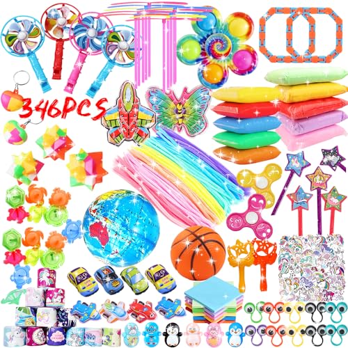 SUNXBUK 346 Stück Kindergeburtstag Mitgebsel Set, Mitgebsel Party Spielzeug Set, Kindergeburtstag Gastgeschenke,Schule Klassenzimmer Belohnungen,für Mädchen Jungen Geschenk von SUNXBUK