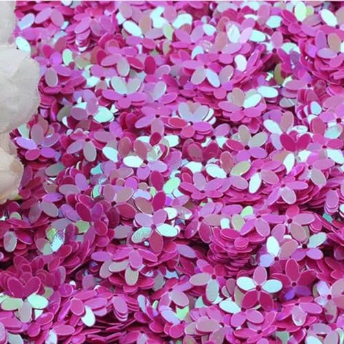 10 mm rosa Glitzer-Cup-Pailletten, Blumen-Pailletten zum Nähen, für Hochzeiten, Basteln, Damenbekleidung, Accessoires, 10 g-ab rose-10 mm, 10 g von SUOCMG