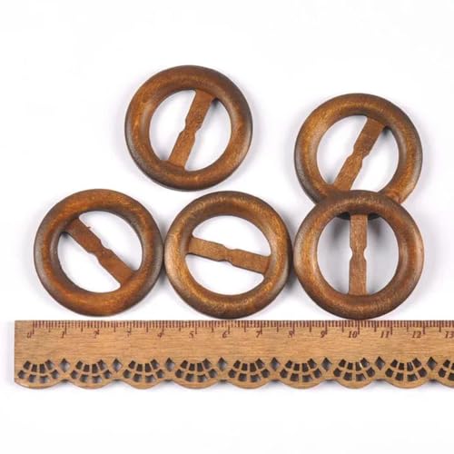 Holzring, runde Gürtelschnalle für Taschenzubehör, Bekleidungsornamente, Holz, DIY-Kleidung, handgefertigtes Kleidungsstück, verstellbare Schnalle, 40 mm, 5 Stück Holzring, runde Gürtelschnalle für Taschenzubehör, Bekleidungsornamente, Holz, DIY-Kleidung, handgefertigtes Kleidungsstück, verstellbare Schnalle, 40 mm, 5 Stück von SUOCMG