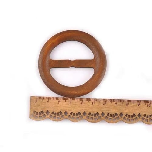 Holzring, runde Gürtelschnalle für Taschenzubehör, Bekleidungsornamente, Holz, DIY-Kleidung, handgefertigtes Kleidungsstück, verstellbare Schnalle, 60 mm, 4 Stück_b Holzring, runde Gürtelschnalle für Taschenzubehör, Bekleidungsornamente, Holz, DIY-Kleidung, handgefertigtes Kleidungsstück, verstellbare Schnalle, 60 mm, 4 Stück_b von SUOCMG