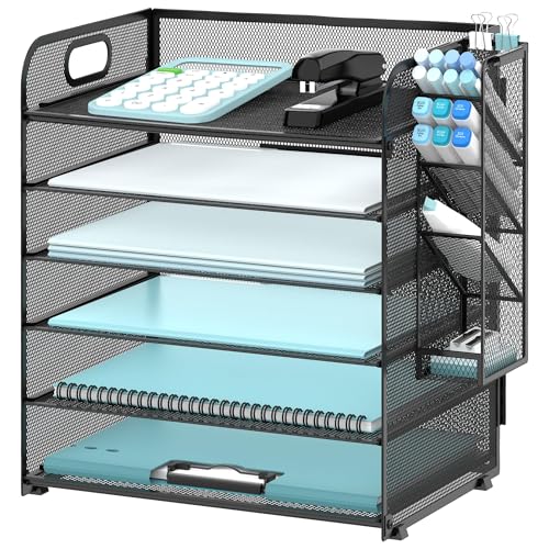 SUPEASY 6-Tier Briefablage mit 4-Stift-Haltern, Mesh Schreibtisch Organizer Brieffach mit Griff, Papier Organizerfür A4 Datei Ordner, Schwarz SUPEASY 6-Tier Briefablage mit 4-Stift-Haltern, Mesh Schreibtisch Organizer Brieffach mit Griff, Papier Organizerfür A4 Datei Ordner, Schwarz von SUPEASY