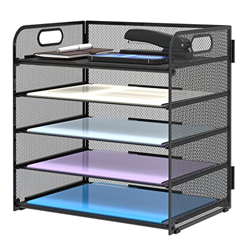 Supeasy Papier-Organizer, Briefablage mit Griff, Netzstoff, schwarzer Papiersortierer, Schreibtisch-Organizer für Büro, Zuhause oder Schule Supeasy Papier-Organizer, Briefablage mit Griff, Netzstoff, schwarzer Papiersortierer, Schreibtisch-Organizer für Büro, Zuhause oder Schule von SUPEASY